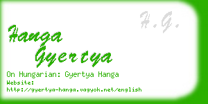 hanga gyertya business card